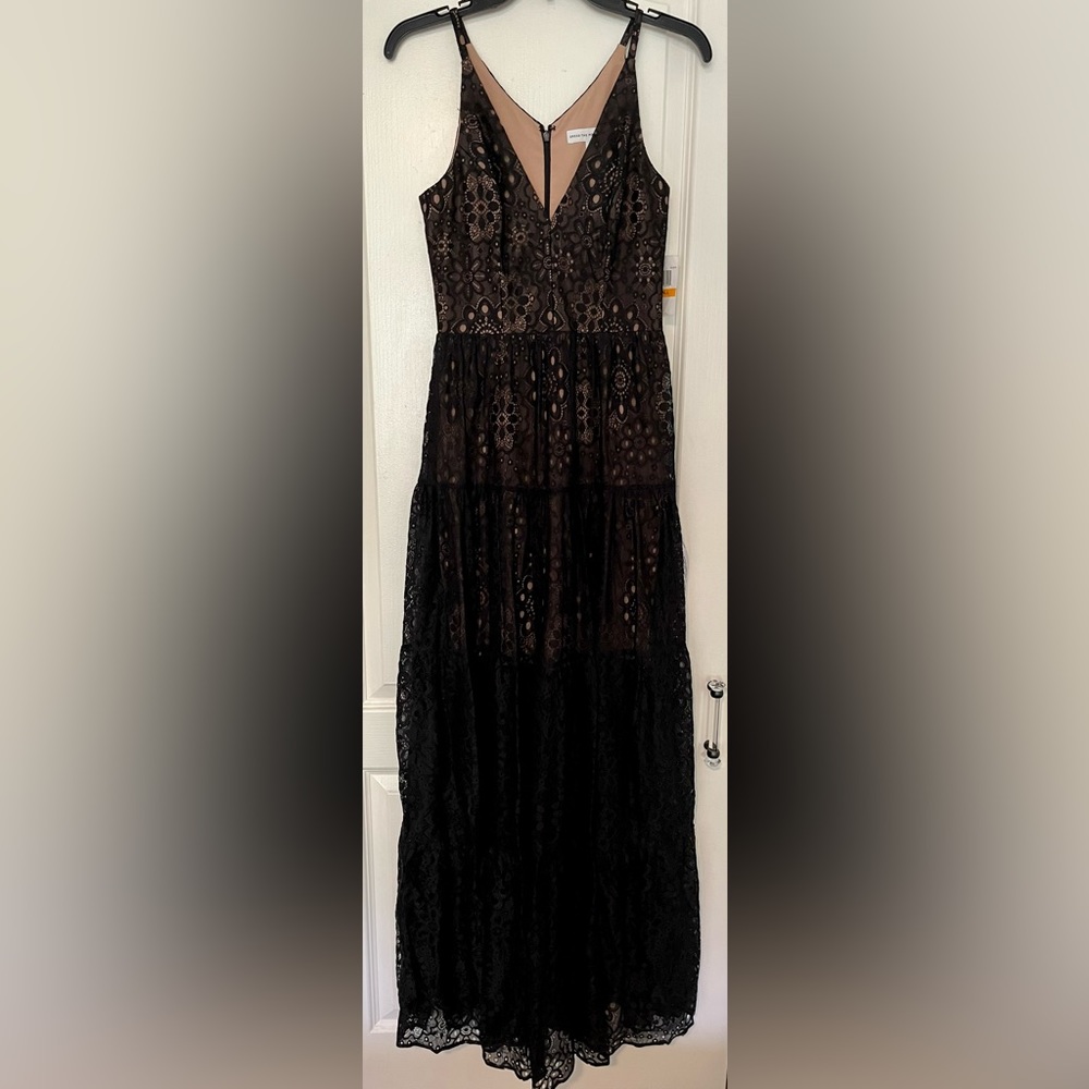 Dress the Population Melina Black Lace Overlay Dress, Sz S - Picture 2 of 5